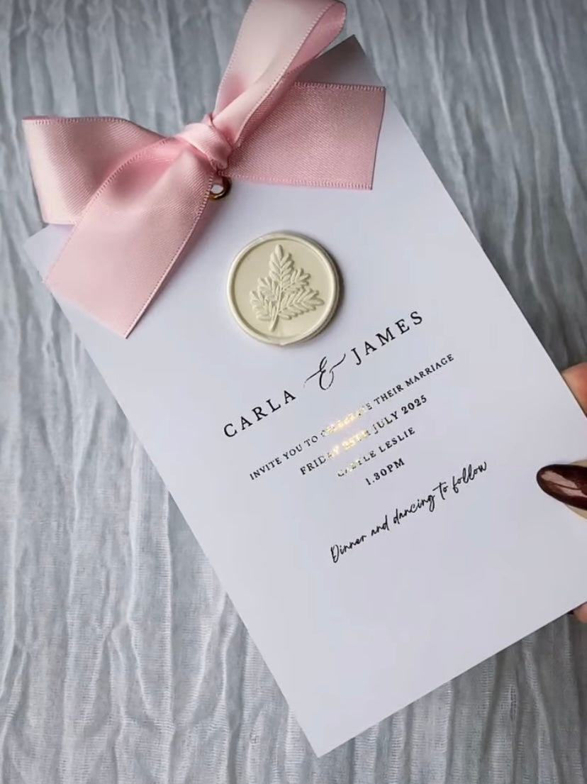 Wedding Ribbon Bow Invitation