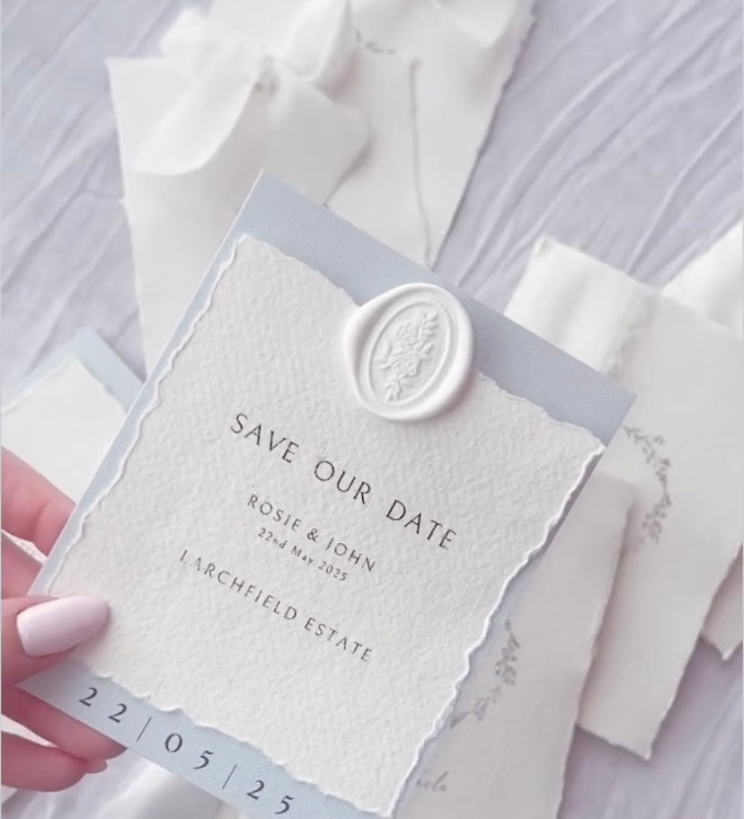 Wedding Save The Date with Wax Seal