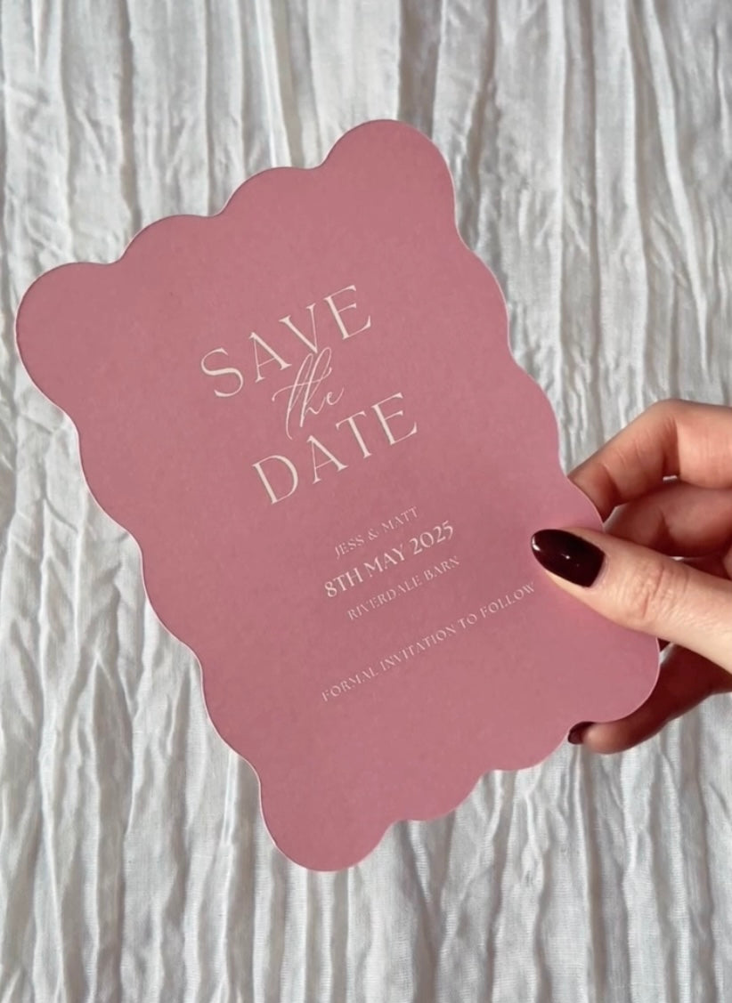 Wedding Wavy Save The Date