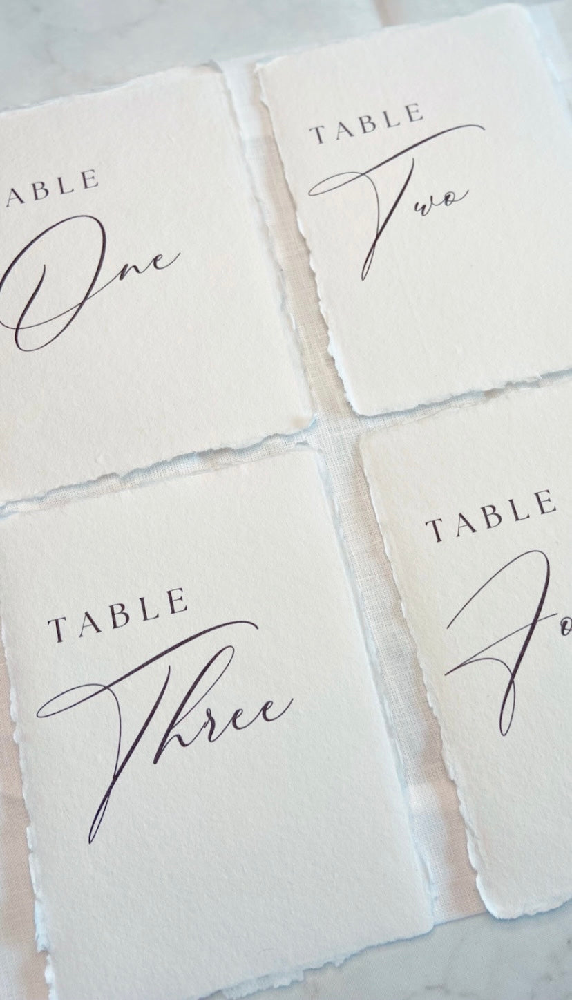 Wedding Table Numbers