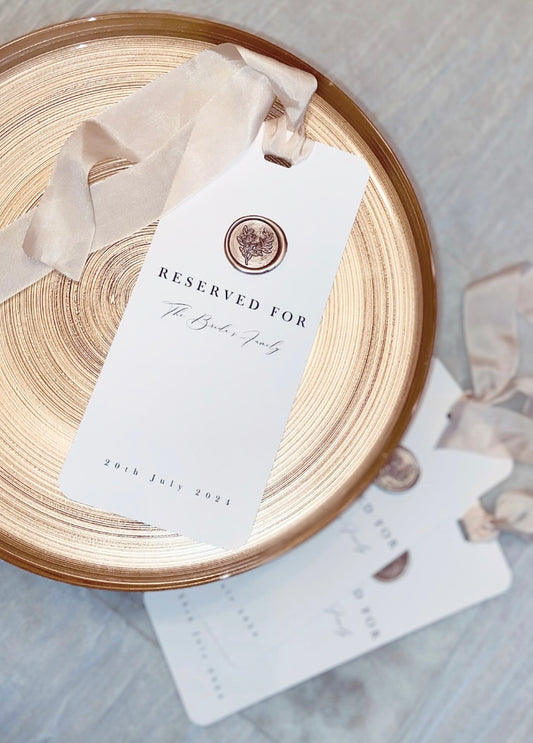 Wedding Reserved Seating Tags
