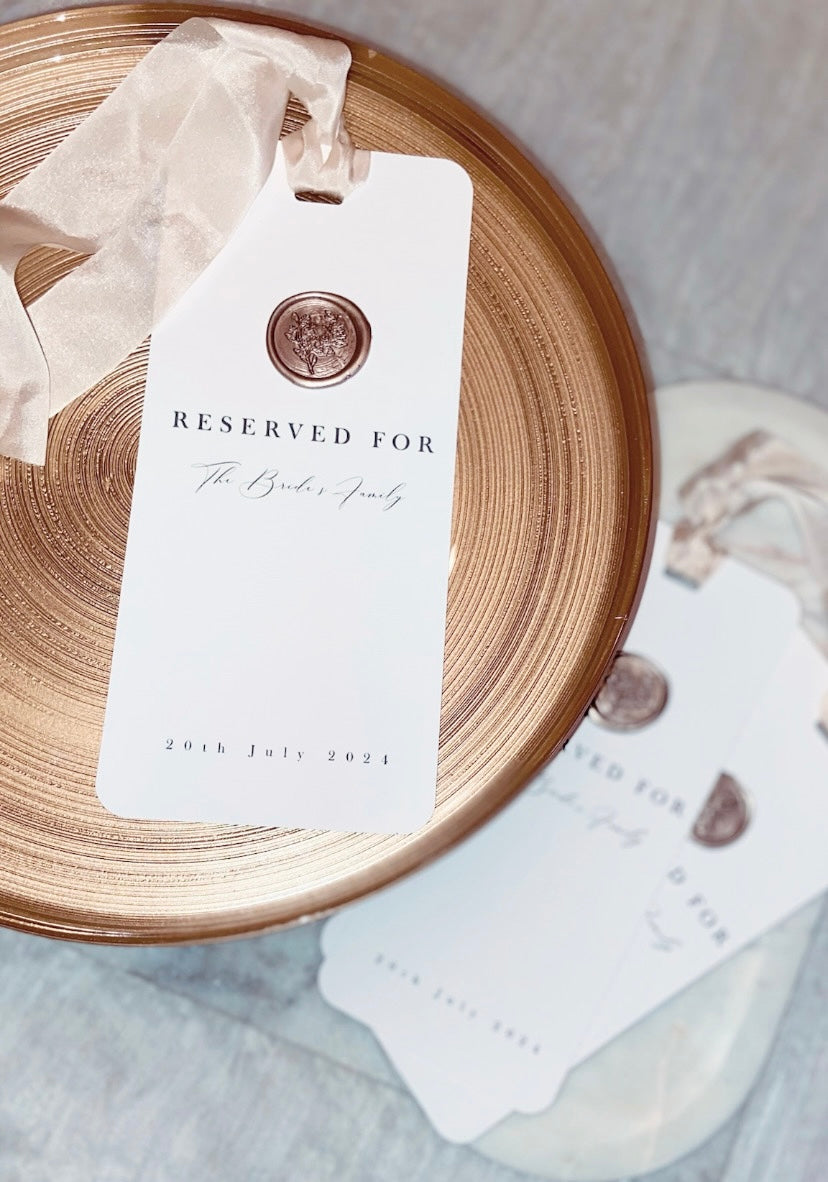Wedding Reserved Seating Tags