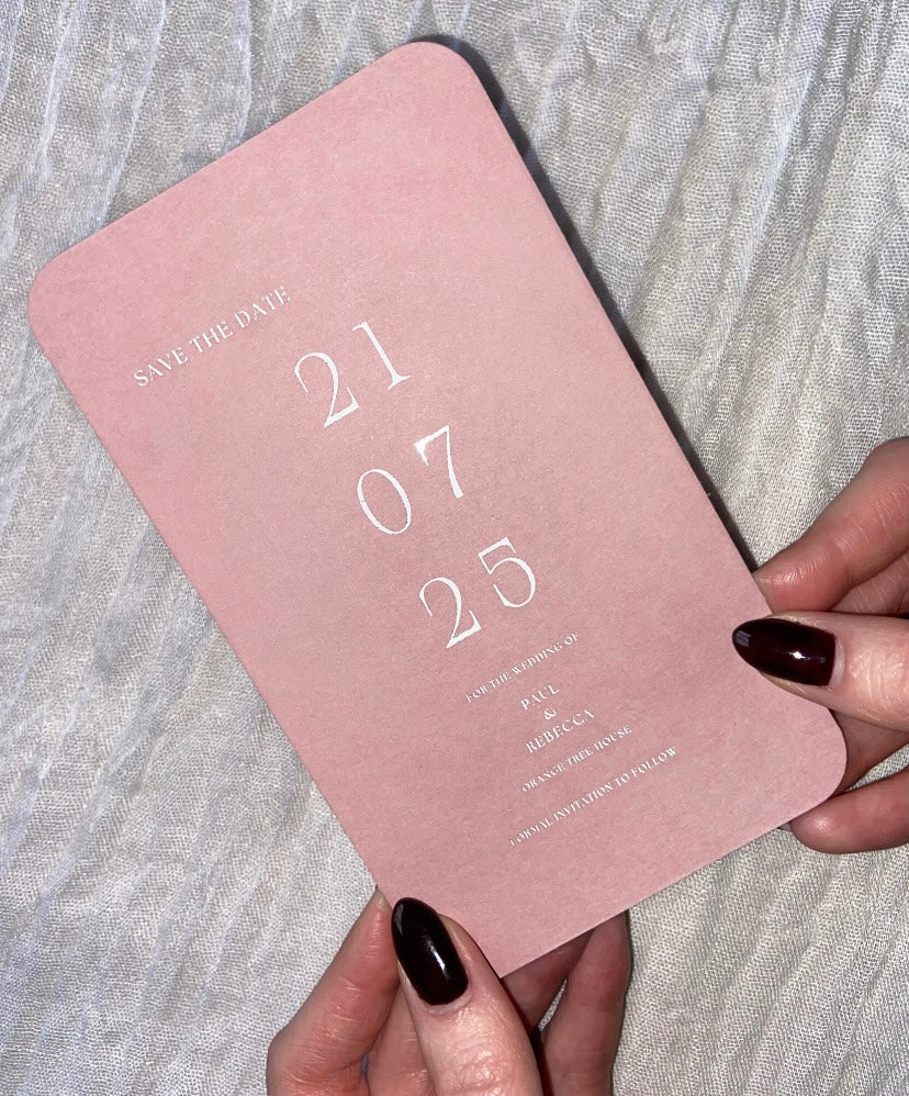 Wedding Save The Date - Pink