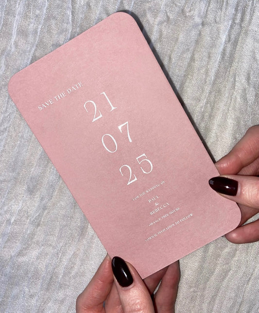 Wedding Save The Date - Pink