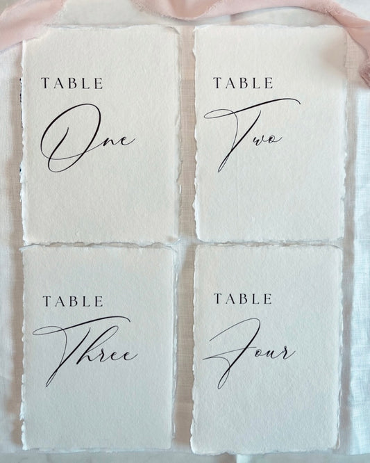 Wedding Table Numbers
