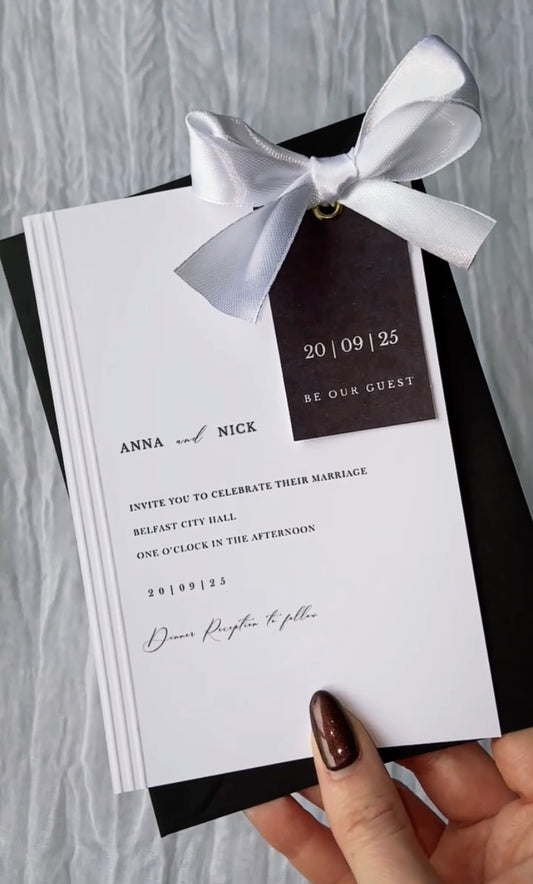 Wedding Black & White Invitation