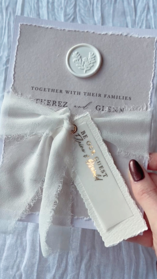 Wedding Wax Seal Invitation with Name Tag