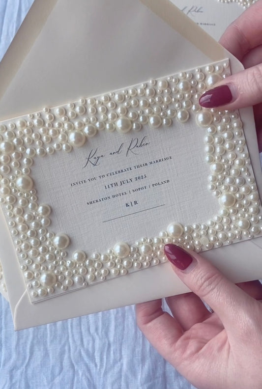Wedding Luxury Pearl Invitation