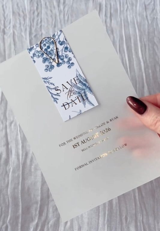 Wedding Save The Date with Tag