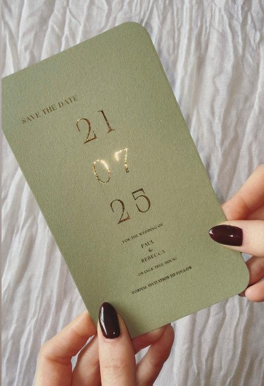 Wedding Save The Date - Green