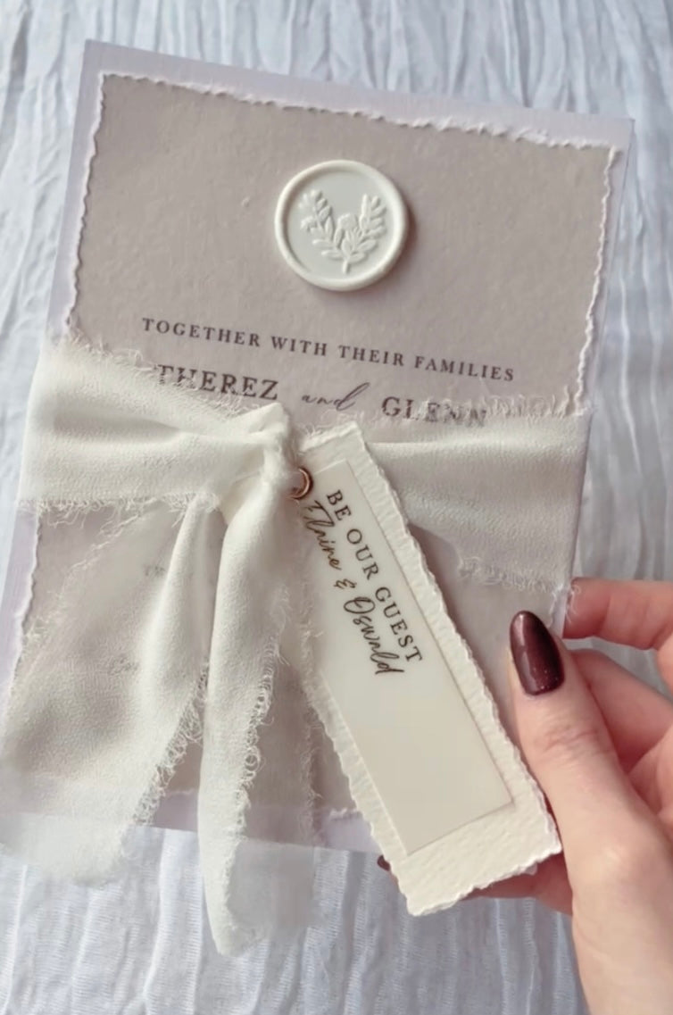 Wedding Wax Seal Invitation with Name Tag
