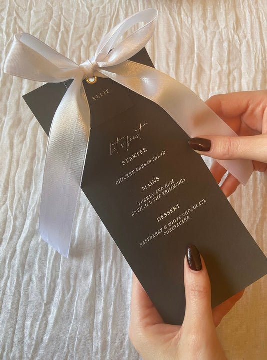 Wedding Menu with Place Name