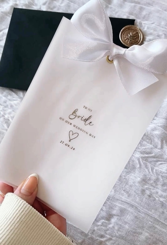 Wedding Day Thank You Card with Gold Foil