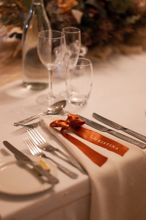 Wedding Place Name - Personalised Ribbon Bow