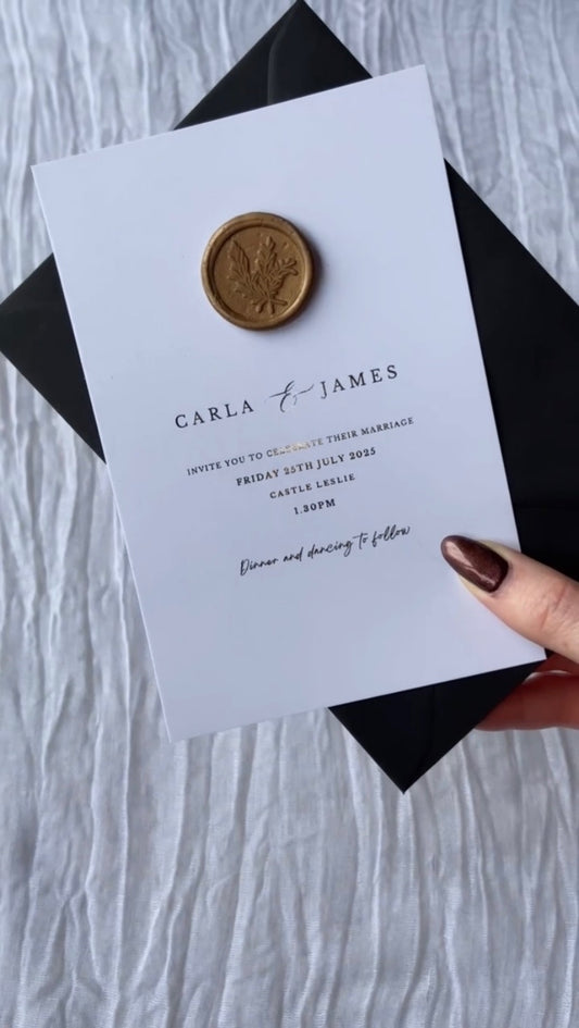Wedding Wax Seal Invitation